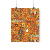 Vintage 70's Inspired Floral Van Life Premium Matte Vertical Posters!