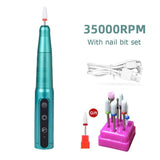 Wireless 35000RPM USB Nail Drill Pen: Portable Rechargeable Manicure & Pedicure Tool