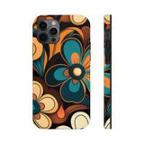 Vintage Florals Brown and Teal Tough Phone Cases, Case-Mate!