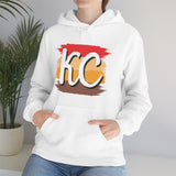 Kansas City Football Paint Stripe KC Unisex Heavy Blend Hooded Sweatshirt! Football Season!