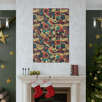 Vintage 70's Inspired Musical Notes Floral Canvas Gallery Wraps!