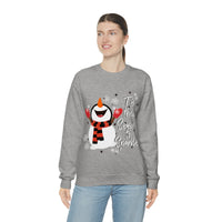 Tis The Season To Sparkle Snowman Unisex Heavy Blend Crewneck Sweatshirt! Winter Vibes!