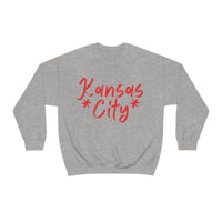 Kansas City Football Unisex Heavy Blend Crewneck Sweatshirt! Football Season!