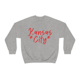 Kansas City Football Unisex Heavy Blend Crewneck Sweatshirt! Football Season!