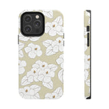 Crème Hibiscus Floral Tough Phone Cases, Case-Mate! Summer Vibes!