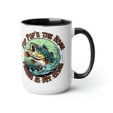 Pop Pop's The Name and Fishing is My Game Fathers Day Two-Tone Coffee Mugs, 15oz!