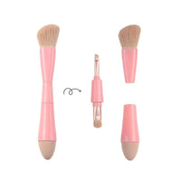 4-in-1 Multifunctional Detachable Makeup Brush Set - Portable Beauty Tools