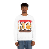 Kansas City Football Paint Stripe Vintage KC Unisex Heavy Blend Crewneck Sweatshirt! Football Season!