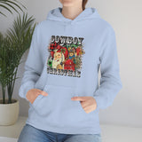 Rustic Cowboy Christmas Holiday Unisex Heavy Blend Hooded Sweatshirt! Winter Vibes!