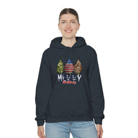 Rustic Military Merry Christmas Holiday Unisex Heavy Blend Hooded Sweatshirt! Winter Vibes!