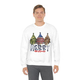 Rustic Military Merry Christmas Holiday Unisex Heavy Blend Crewneck Sweatshirt! Winter Vibes!