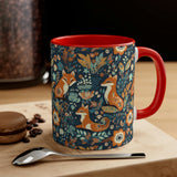 Vintage 70's Floral Foxy Accent Coffee Mug, 11oz!