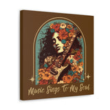 Vintage 70's Inspired Music Sings To My Soul Canvas Gallery Wraps!