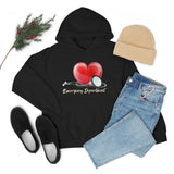 Valentines Day Stethoscope Heart Hug Emergency Department Unisex Heavy Blend Hooded Sweatshirt! Spring Vibes!