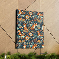 Vintage 70's Inspired Floral Foxy Canvas Gallery Wraps!