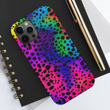 Hippie Leopard Print Rainbow Ombre Tough Phone Cases!