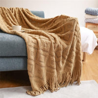 Luxurious Knitted Acrylic Sofa Blanket