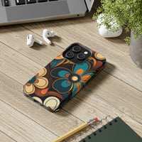 Vintage Florals Brown and Teal Tough Phone Cases, Case-Mate!