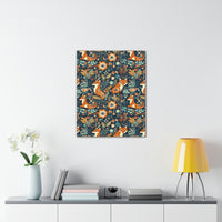 Vintage 70's Inspired Floral Foxy Canvas Gallery Wraps!