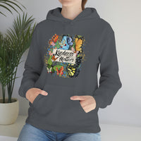 Kindness Matters Vintage Butterflies Unisex Heavy Blend Hooded Sweatshirt! Spring Vibes!