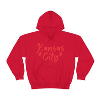 Kansas City Football Red Unisex Heavy Blend Hooded Sweatshirt! Football Season!