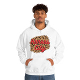 Kansas City Football Leopard Print Unisex Heavy Blend Hooded Sweatshirt! Football Season!