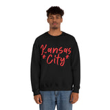 Kansas City Football Unisex Heavy Blend Crewneck Sweatshirt! Football Season!