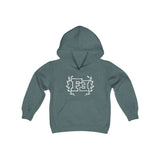 Freckled Fox Company White Logo Branded Youth Heavy Blend Hooded Sweatshirt! Foxy Kids! Merch!