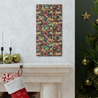 Vintage 70's Inspired Musical Notes Floral Canvas Gallery Wraps!