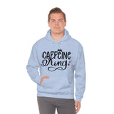 Caffeine King Unisex Heavy Blend Hooded Sweatshirt! Sarcastic Vibes!