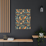 Vintage 70's Inspired Floral Foxy Canvas Gallery Wraps!