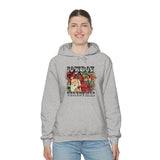 Rustic Cowboy Christmas Holiday Unisex Heavy Blend Hooded Sweatshirt! Winter Vibes!