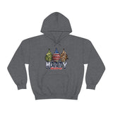 Rustic Military Merry Christmas Holiday Unisex Heavy Blend Hooded Sweatshirt! Winter Vibes!