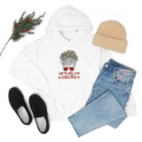 Just Really Love Christmas Bun Girl Unisex Heavy Blend Hooded Sweatshirt! Winter Vibes!