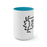 Freckled Fox Company Brand Logo 2023 Two-Tone Coffee Mugs, 15oz! Merch! Spring Vibes!