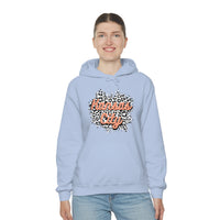 Kansas City Football Grey and Pink Leopard Print Unisex Heavy Blend Hooded Sweatshirt! Football Season!