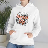 Kansas City Football Grey and Pink Leopard Print Unisex Heavy Blend Hooded Sweatshirt! Football Season!