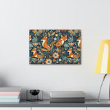 Vintage 70's Inspired Floral Foxy Canvas Gallery Wraps!