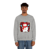 It's The Most Wonderful Time of The Year Snowman Leopard Print Unisex Heavy Blend Crewneck Sweatshirt! Winter Vibes!