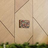 Vintage 70's Inspired Musical Notes Floral Canvas Gallery Wraps!