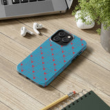 Valentines Day Tic Tac Toe Hearts Blue Tough Phone Cases, Case-Mate! Spring Vibes!