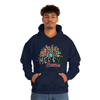 Merry Christmas Sunflower Holiday Unisex Heavy Blend Hooded Sweatshirt! Winter Vibes!