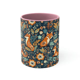 Vintage 70's Floral Foxy Accent Coffee Mug, 11oz!