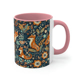 Vintage 70's Floral Foxy Accent Coffee Mug, 11oz!