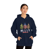 Rustic Military Merry Christmas Holiday Unisex Heavy Blend Hooded Sweatshirt! Winter Vibes!