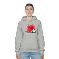 Valentines Day Stethoscope Heart Hug Emergency Department Unisex Heavy Blend Hooded Sweatshirt! Spring Vibes!