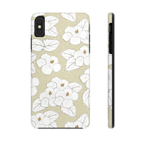 Crème Hibiscus Floral Tough Phone Cases, Case-Mate! Summer Vibes!