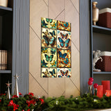 Vintage 70's Inspired Quilt Patterned Butterflies Premium Matte Vertical Posters!