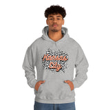 Kansas City Football Grey and Pink Leopard Print Unisex Heavy Blend Hooded Sweatshirt! Football Season!