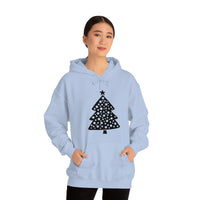 Christmas Tree Polka Dot Minimalistic Unisex Heavy Blend Hooded Sweatshirt! Winter Vibes!